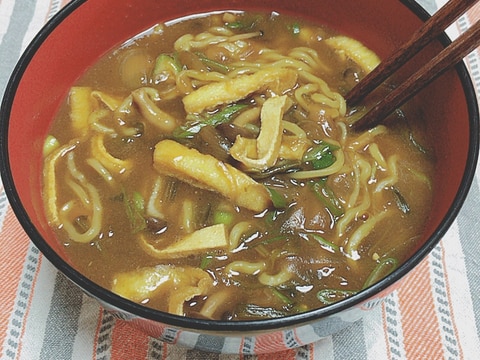 だしの素で♪和風カレーうどん